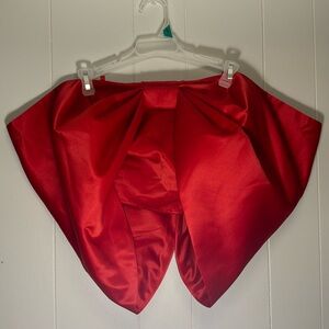 Huge red bow crop top.